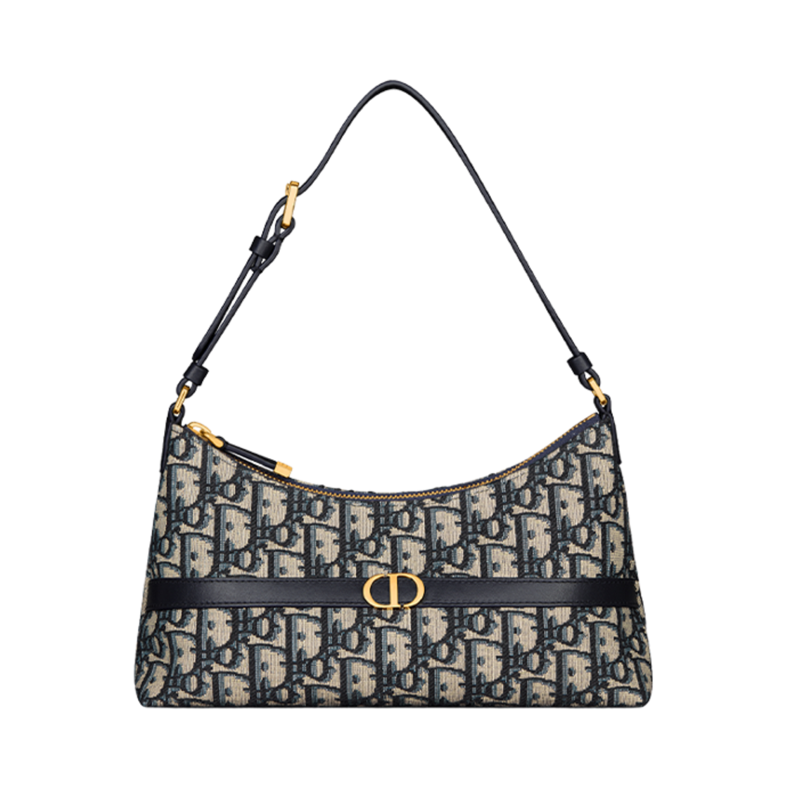 S2381UTZQ-M928 Dior 30 Montaigne Mini Hobo Shoulder Bag Dior Oblique Jacquard Blue