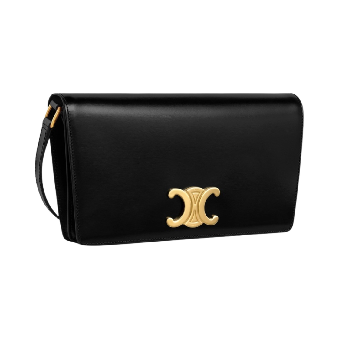셀린느 샤이니 카프스킨 트라페즈 트리옹프 백 블랙(Celine Trapeze Triomphe Bag in Shiny Calfskin Black) - 2