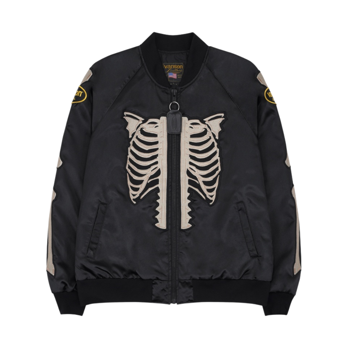 - Vanson Bone Satin Jacket Black