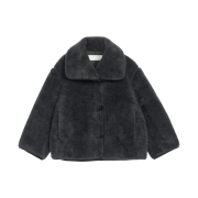 (W) Arket Short Liner Jacket Dark Grey