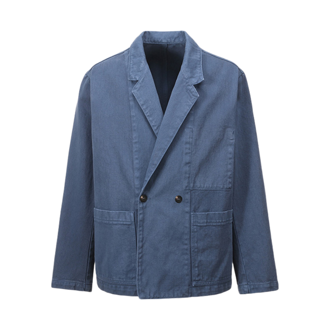 LH2511DJ001EBL Le17Septembre Over Dyeing Double-Breasted Denim Jacket Blue