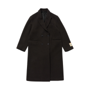 Wrangler Wool Long Double Coat Brown