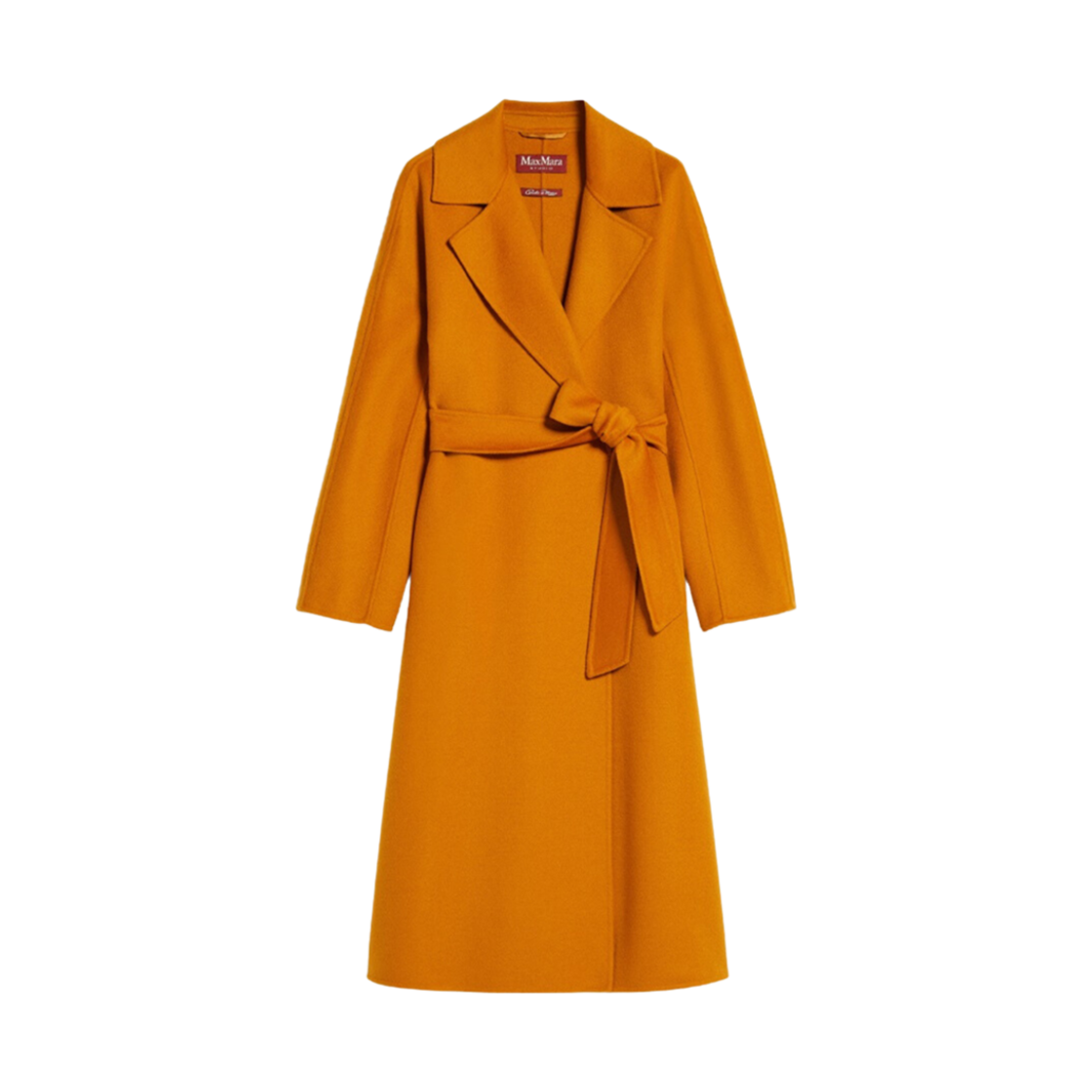 CLES-061 (W) Max Mara Studio Cles Wool and Cashmere Robe Coat Caramel