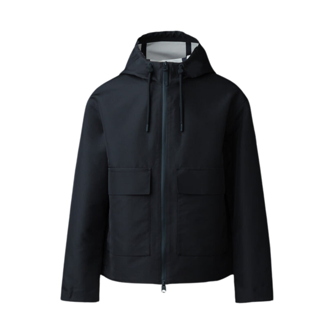 맥카지 에릭 리사이클드 테크니컬 후드 자켓 블랙 트렌치(Mackage Eric Recycled Technical Jacket with Hood Black Trench)