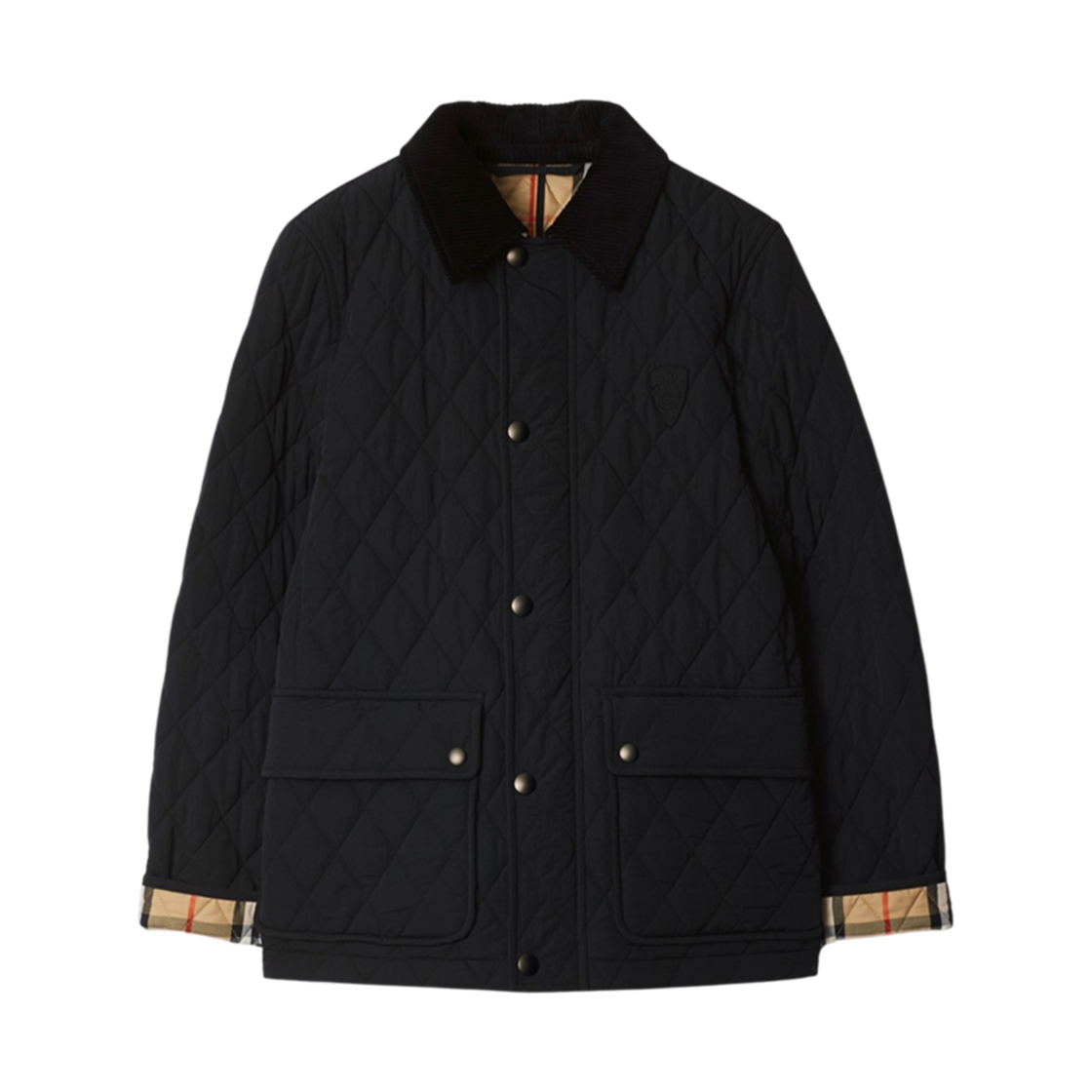 (W) 버버리 퀼티드 나일론 자켓 블랙((W) Burberry Quilted Nylon Jacket Black) - 1