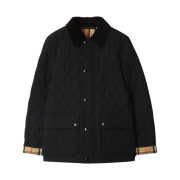 (W) Burberry Quilted Nylon Jacket Black