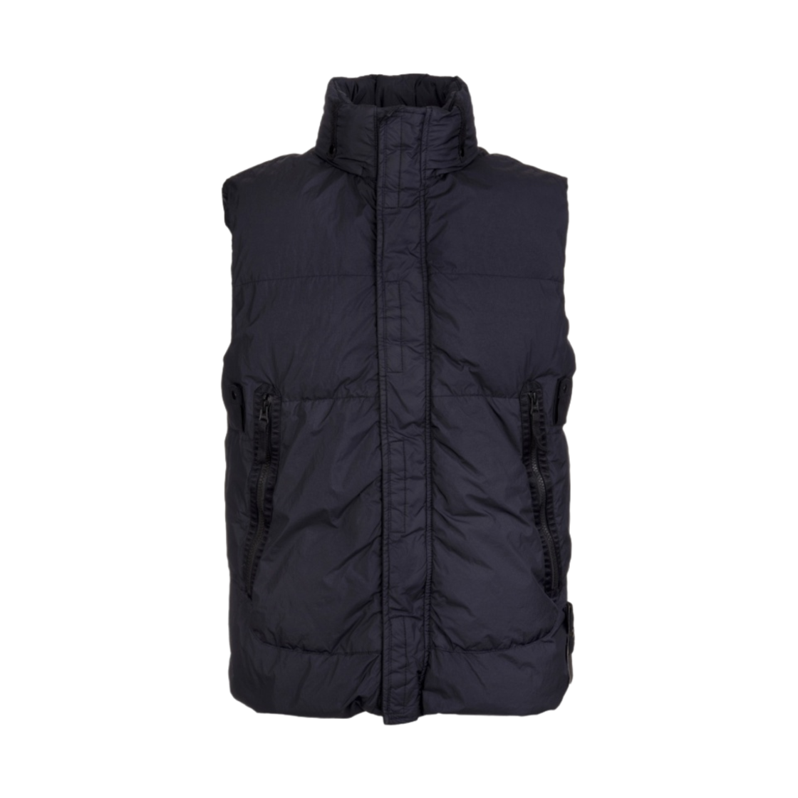 스톤 아일랜드 G0123 가먼트 다이드 크링클랩스 나일론 다운 베스트 네이비 블루 - 21FW