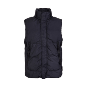 Stone Island G0123 Garment Dyed Crinkle Reps Nylon Down Vest Navy Blue - 21FW