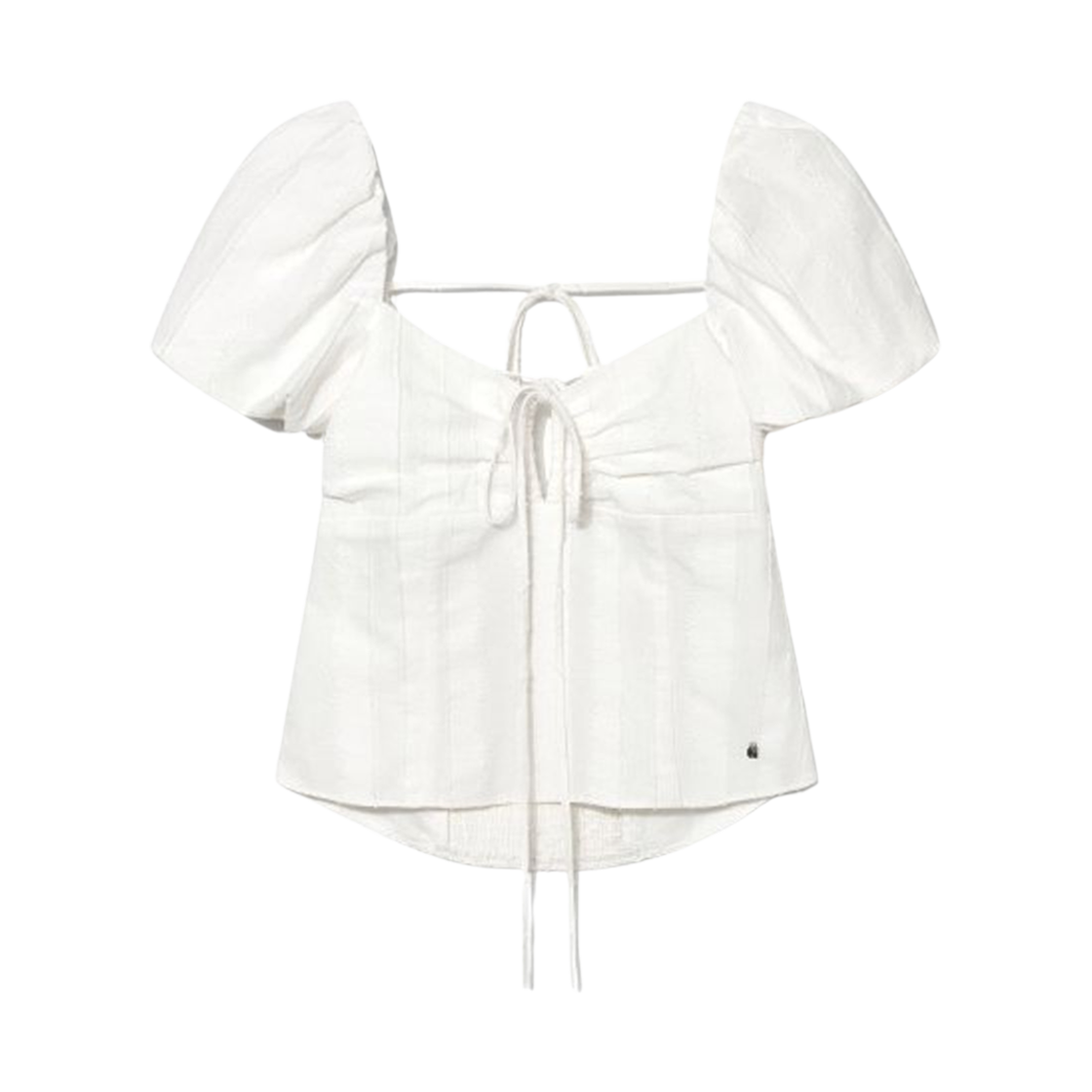 (W) 글로니 샬롯 퍼프 탑 화이트((W) Glowny Charlotte Puff Top White)