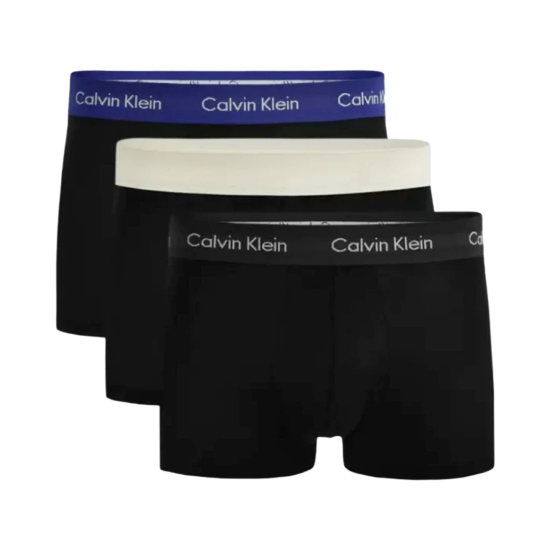 캘빈 클라인 코튼 스트레치 3팩 로우 라이즈 트렁크 블랙(Calvin Klein Cotton Stretch 3 pack Low Rise Trunk Black) - 1