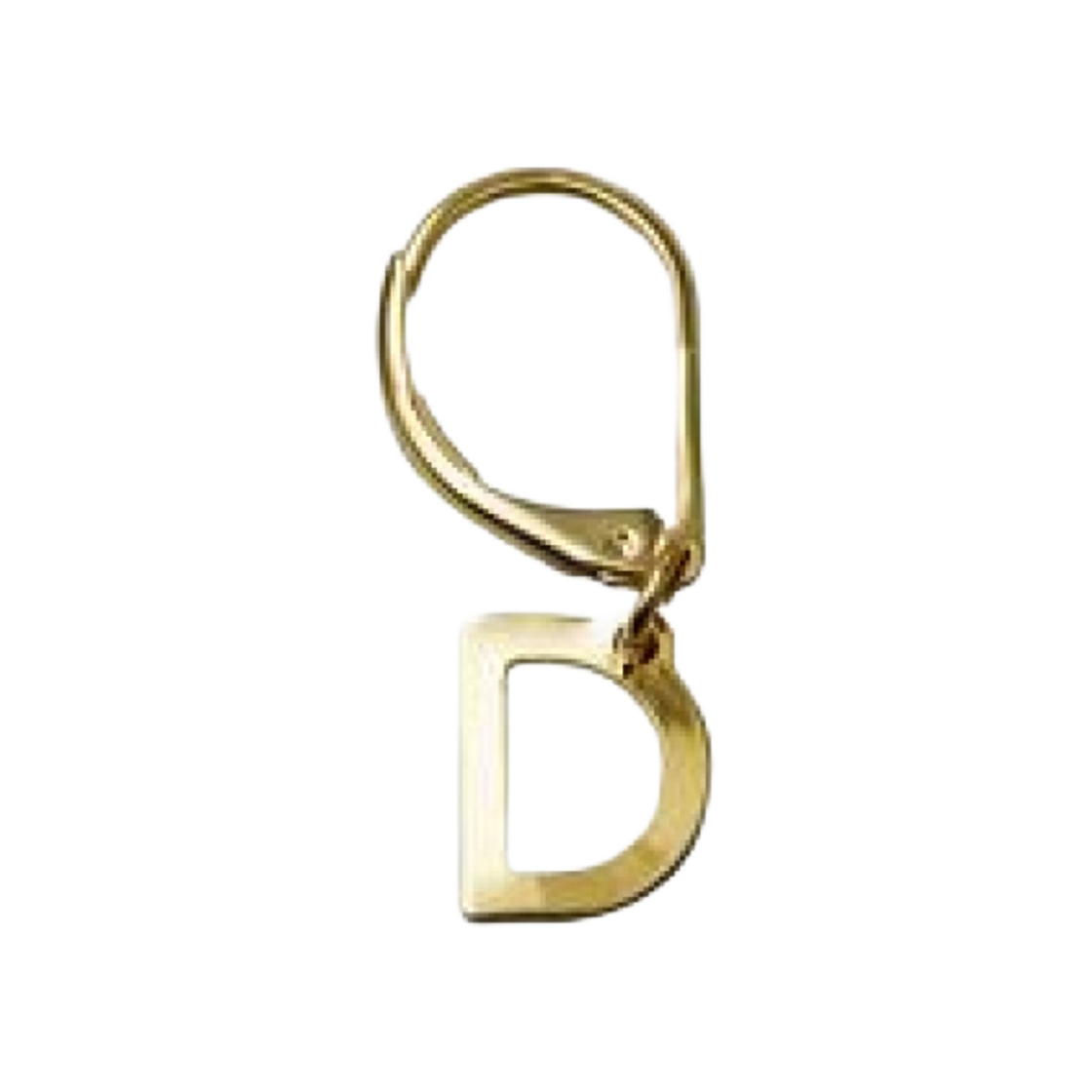 - (W) Deinet D Initial Earrings in Gold