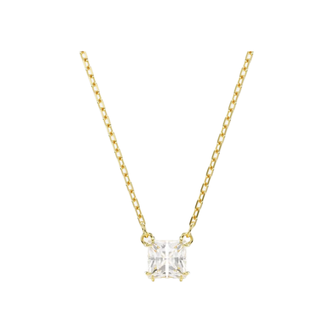 (W) 스와로브스키 스틸라 펜던트 스퀘어 컷 화이트 골드톤 플래팅((W) Swarovski Stilla Pendant Square Cut White Gold Tone Plated) - 2