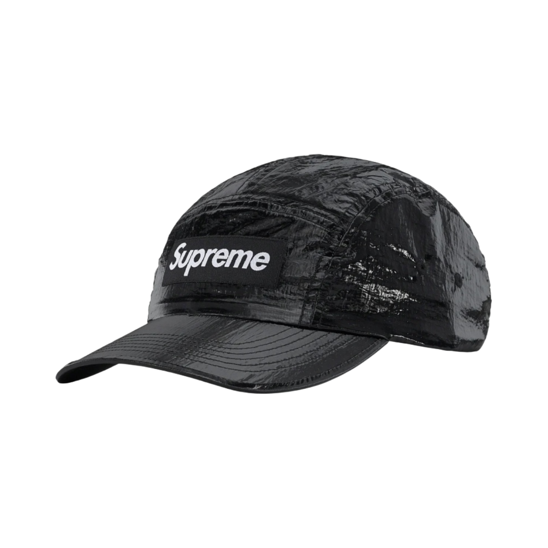 슈프림 글로스 립스탑 캠프캡 블랙 - 23FW