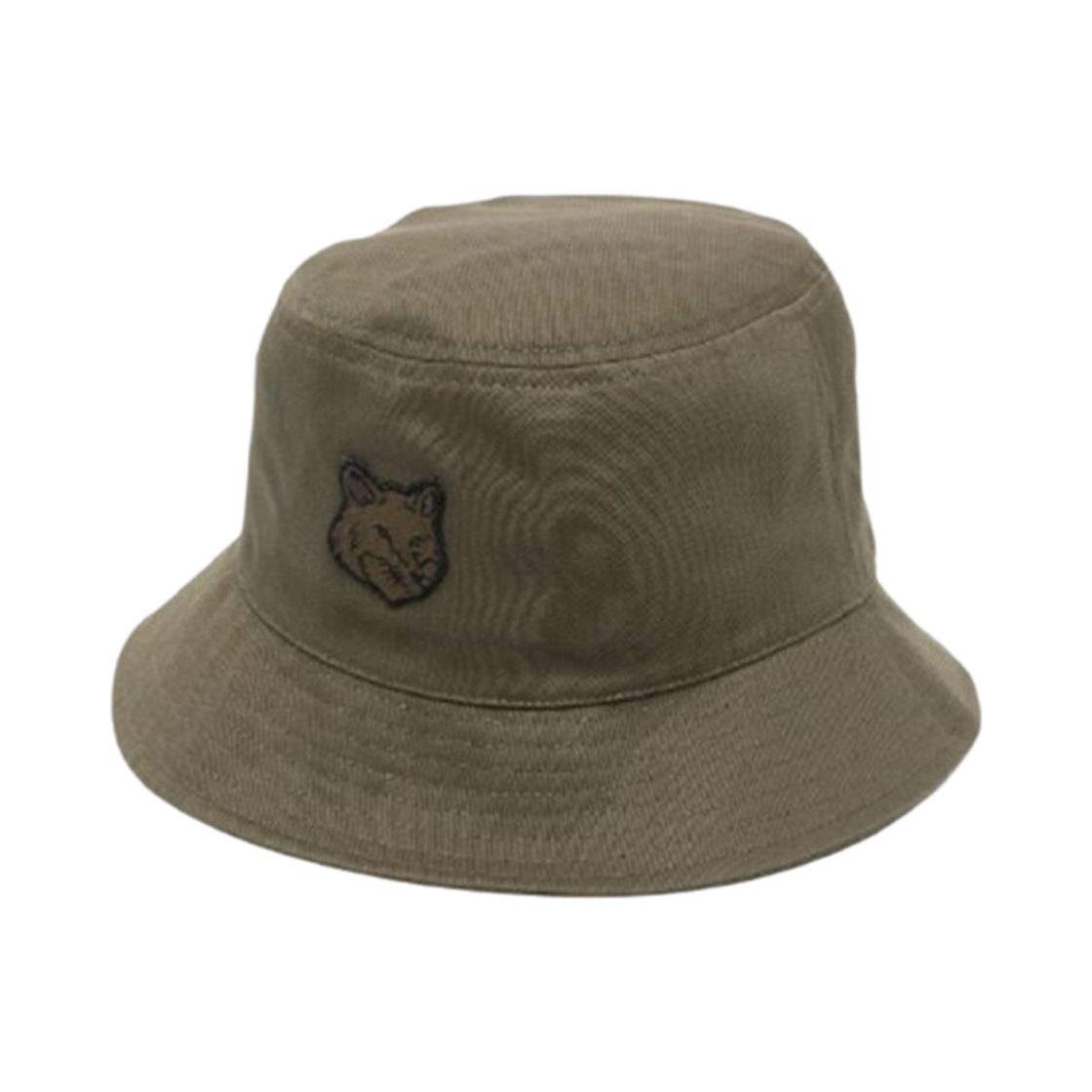 LM06113WW0088-P360 Maison Kitsune Fox Head Patch Bucket Hat Khaki
