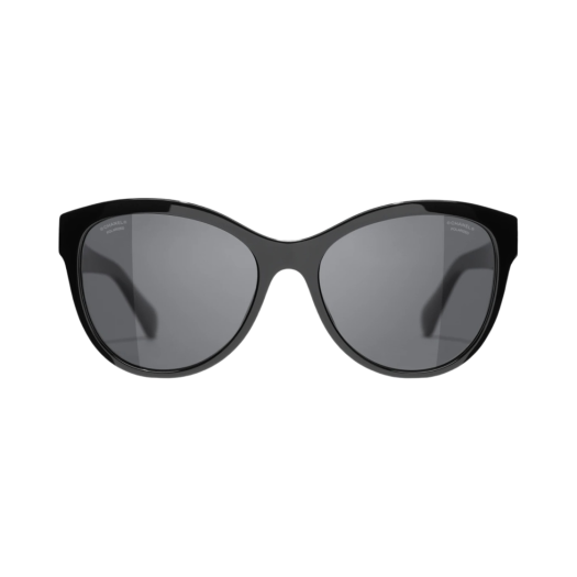 Chanel Pantos Sunglasses Acetate & Black Frame Grey Polarized Lenses International Fit