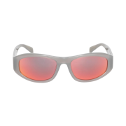 Stussy Landon Sunglasses Grey Silver Flare Lens