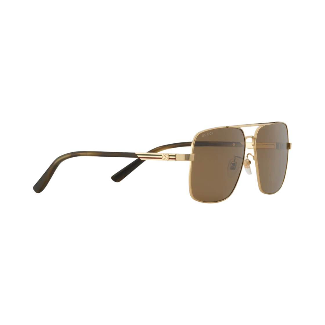 구찌 내비게이터 프레임 선글라스 골드 메탈 브라운(Gucci Navigator Frame Sunglasses Gold Metal Brown) - 2