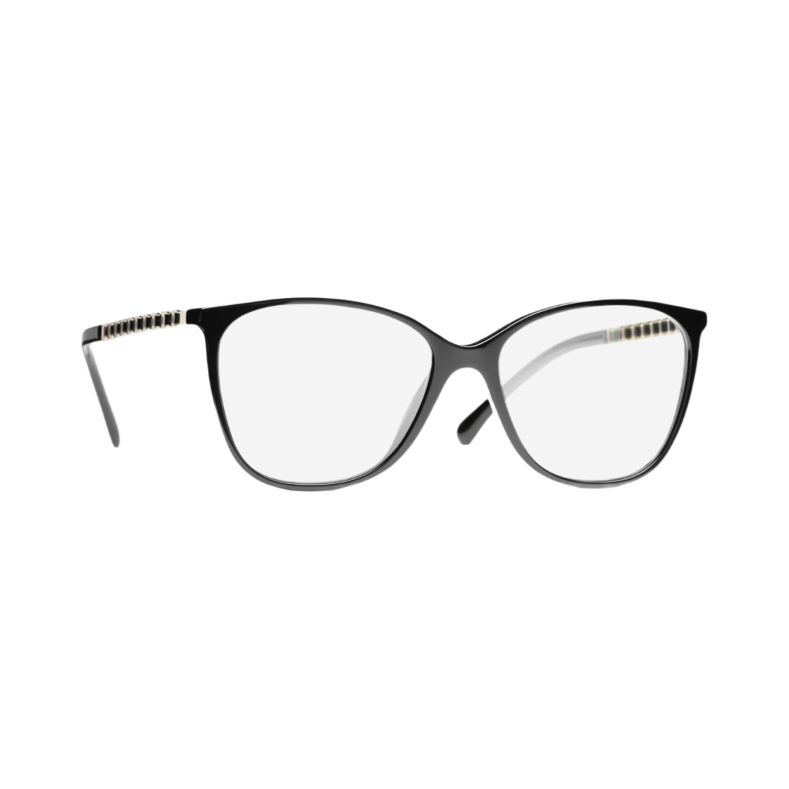 샤넬 스퀘어 프레임메탈 카프스킨 & 블랙(Chanel Square Eyeglasses Metal Calfskin & Black) - 2