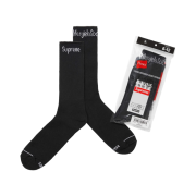 Supreme x MM6 Maison Margiela Hanes Crew Socks Black (1 Pack) - 24SS