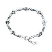 [프리오더] Polyteru 925 Silver Bracelet 003 Aqua Cross