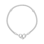 (W) Pandora Moments Studded Chain Bracelet Sterling Silver