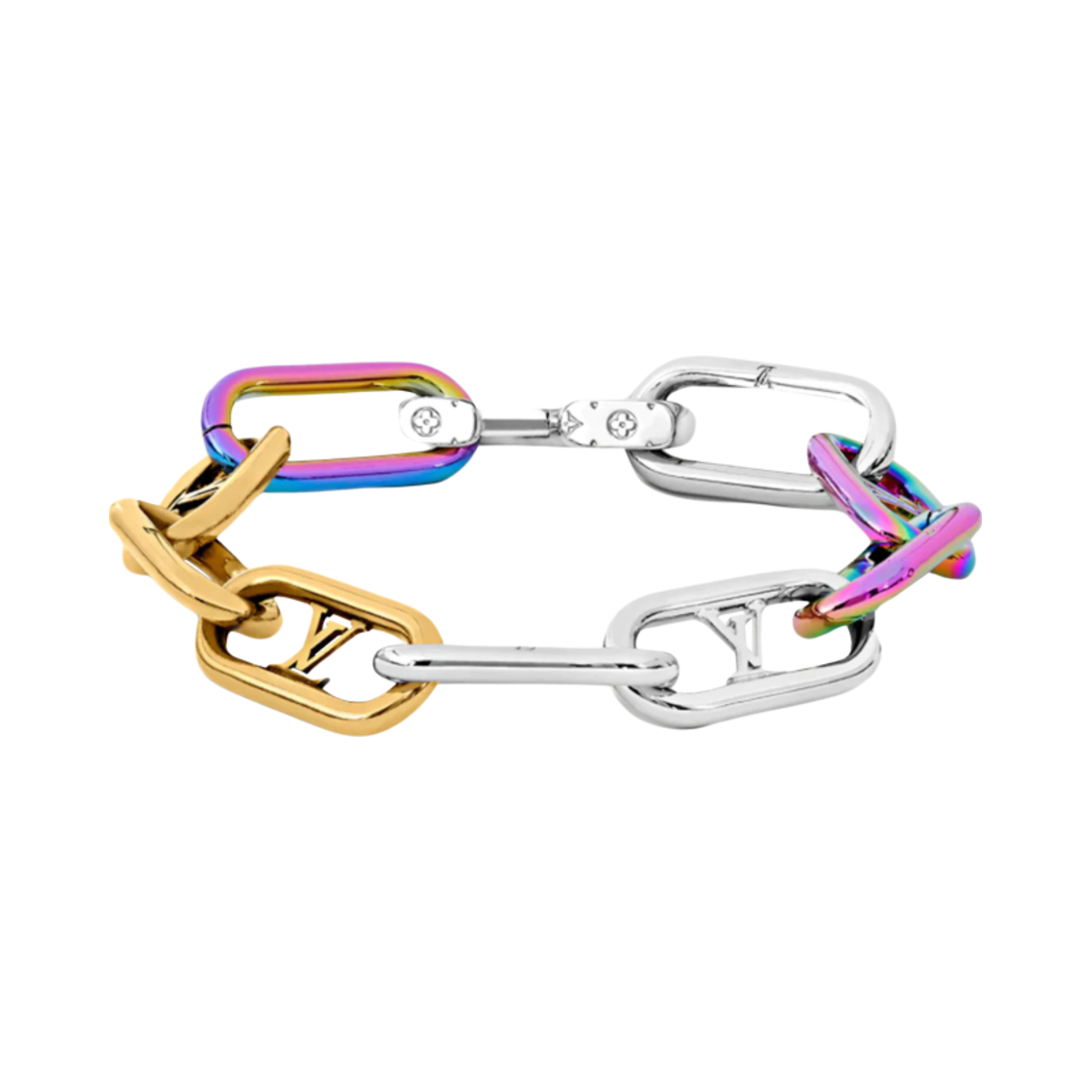 루이비통 시그니쳐 체인 브레이슬릿 골드 실버 레인보우(Louis Vuitton Signature Chain Bracelet Gold Silver Rainbow) - 1