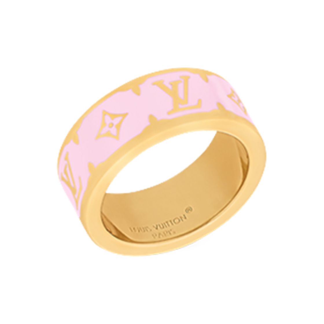 (W) 루이비통 나노그램 에나멜 링 S00 핑크((W) Louis Vuitton Nanogram Enamel Ring S00 Pink) - 2