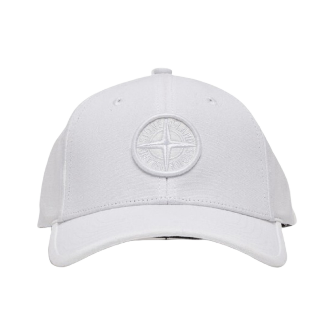 801691265-V0001 (Kids) Stone Island 91265 Logo Ball Cap White - 24SS