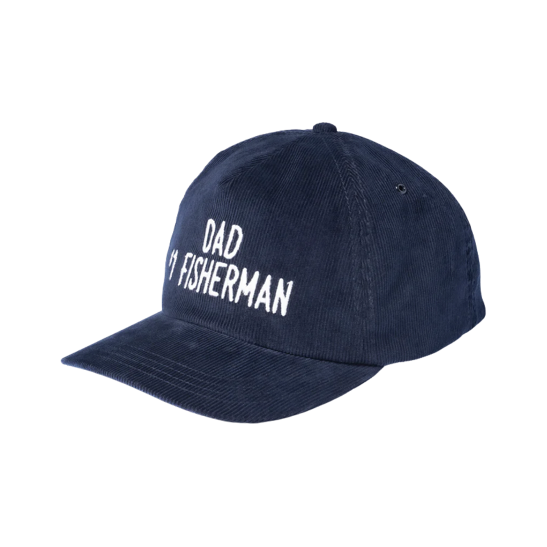 MA23109 The Real McCoy's #1 Fishing Dad 5-Panel Corduroy Cap Navy