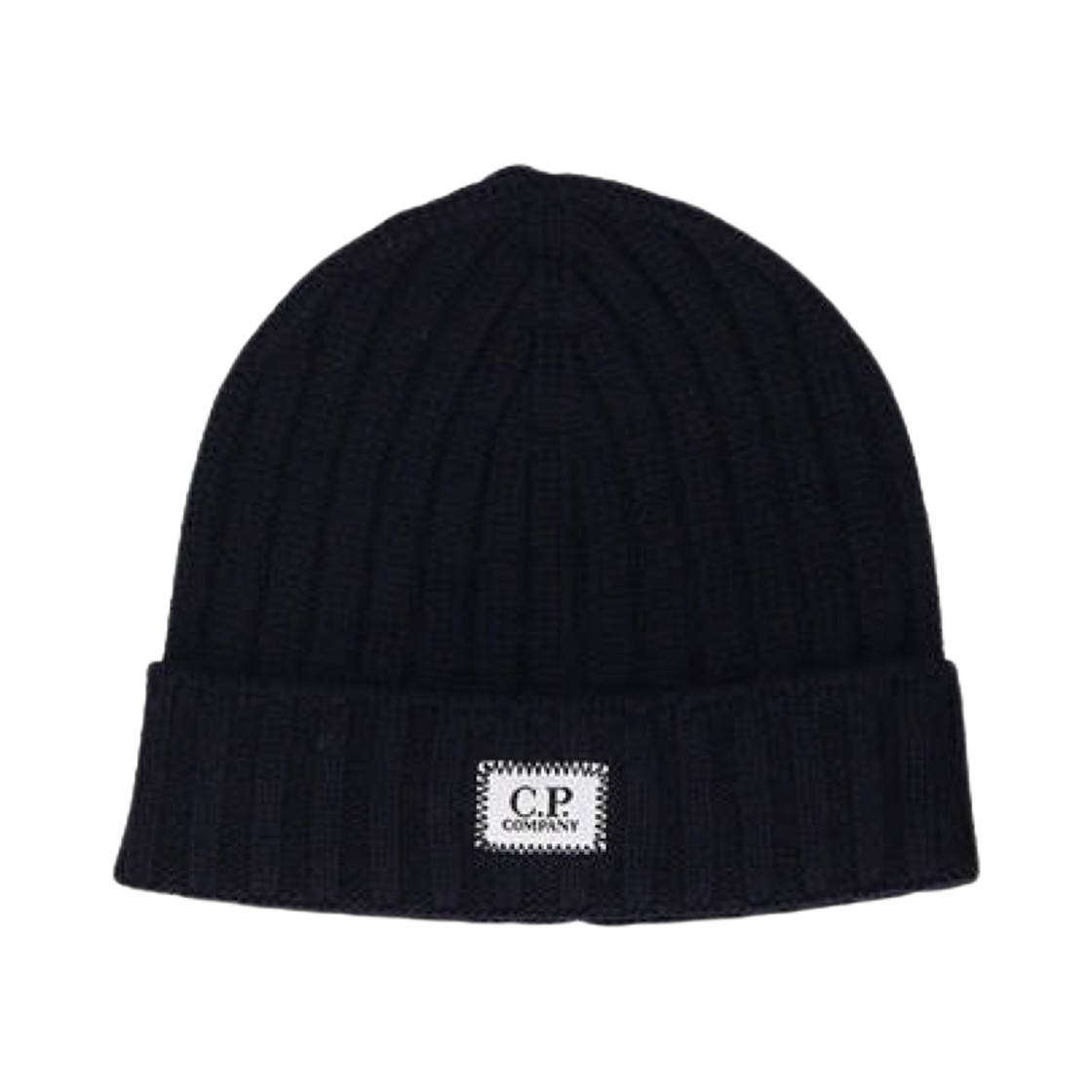 C.P. 컴퍼니 엑스트라 파인 메리노 울 로고 비니 거즈 네이비 - 22FW(C.P. Company Extra Fine Merino Wool Logo Beanie Gauze Navy - 22FW) - 1