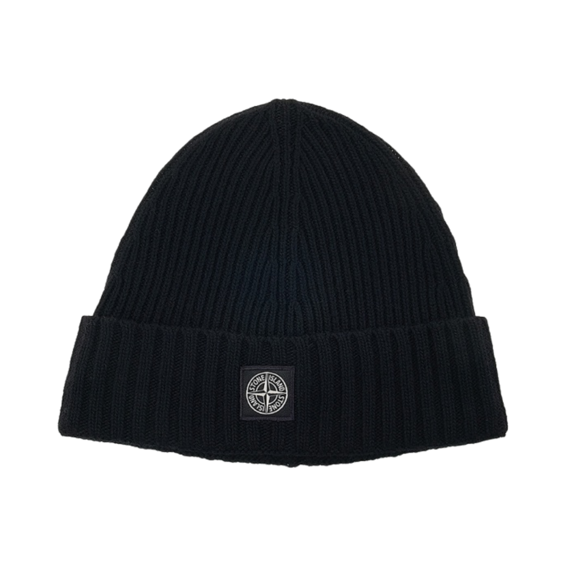 (키즈) 스톤 아일랜드 N03Z3 립드 울 캐시미어 비니 블랙 - 23FW((Kids) Stone Island N03Z3 Ribbed Wool Cashmere Beanie Black - 23FW) - 1