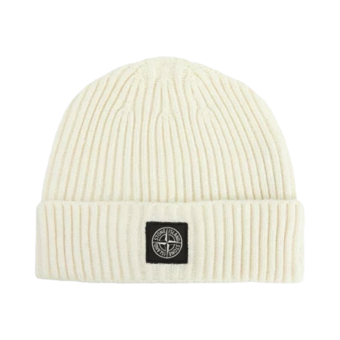 (키즈) 스톤 아일랜드 N07A5 풀 립 퓨어 울 비니 오프 화이트 - 22FW((Kids) Stone Island N07A5 Full Rib Pure Wool Beanie Off White - 22FW) - 1