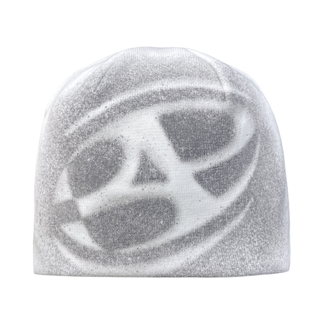 24FWCP010 BP2DISORDER Big Logo Spray Beanie White Gray