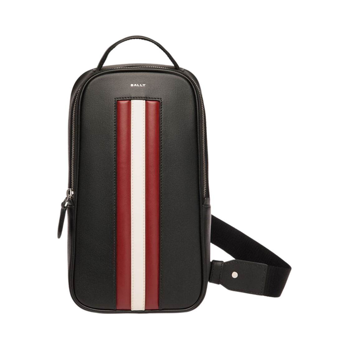 6308465 Bally Mythos Recycled Leather Sling Bag Black