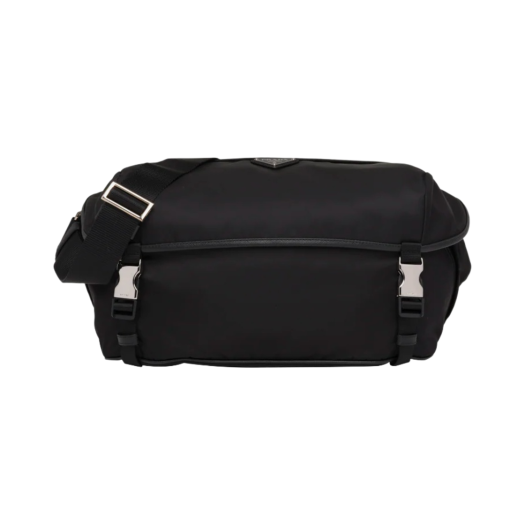 2VH991-2DMG-F0002 Prada Re-Nylon and Saffiano Leather Shoulder Bag Black