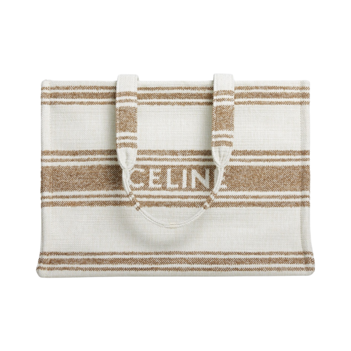 셀린느 자카드 스트라이프 텍스타일 라지 카바스 타이스 토바코 탄(Celine Large Cabas Thais in Striped Textile with Celine Jacquard Tobacco Tan) - 1