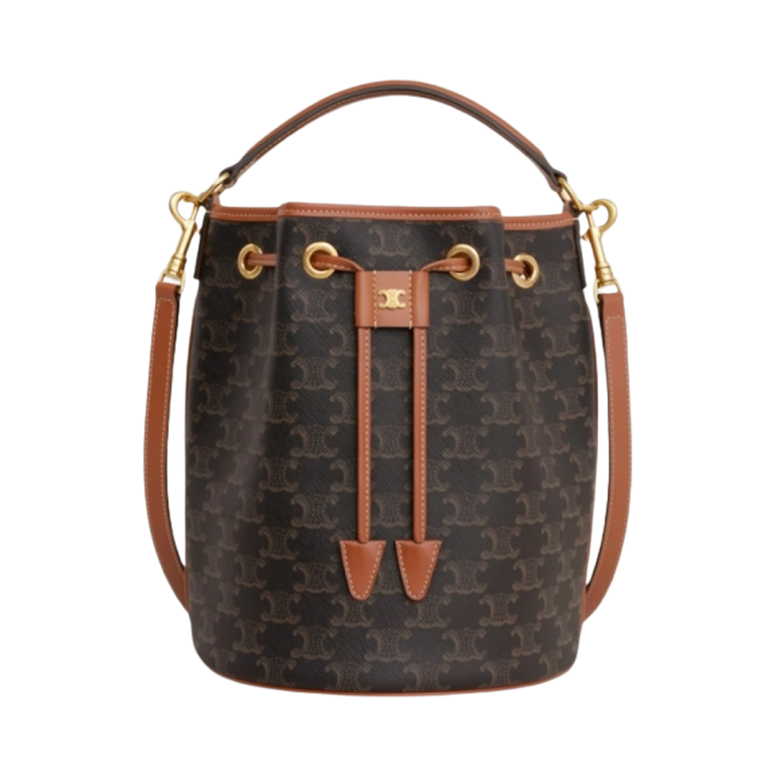 셀린느 클라라 백 트리옹프 캔버스 카프스킨 탄(Celine Clara Bag in Triomphe Canvas Calfskin Tan)