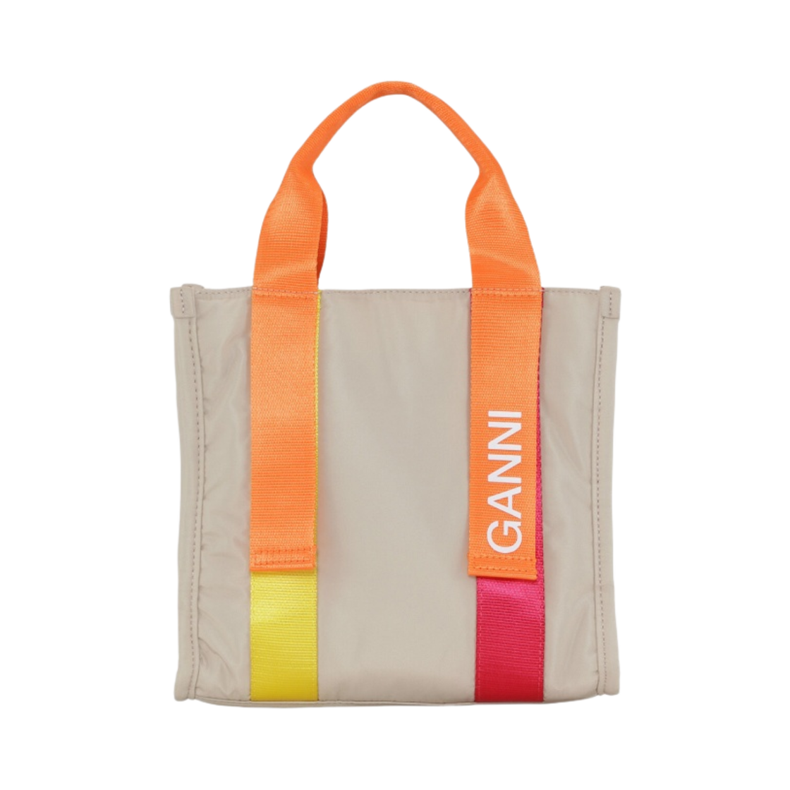 가니 스몰 테크 토트 베이지 페일 카키(Ganni Small Tech Tote Beige Pale Khaki) - 1