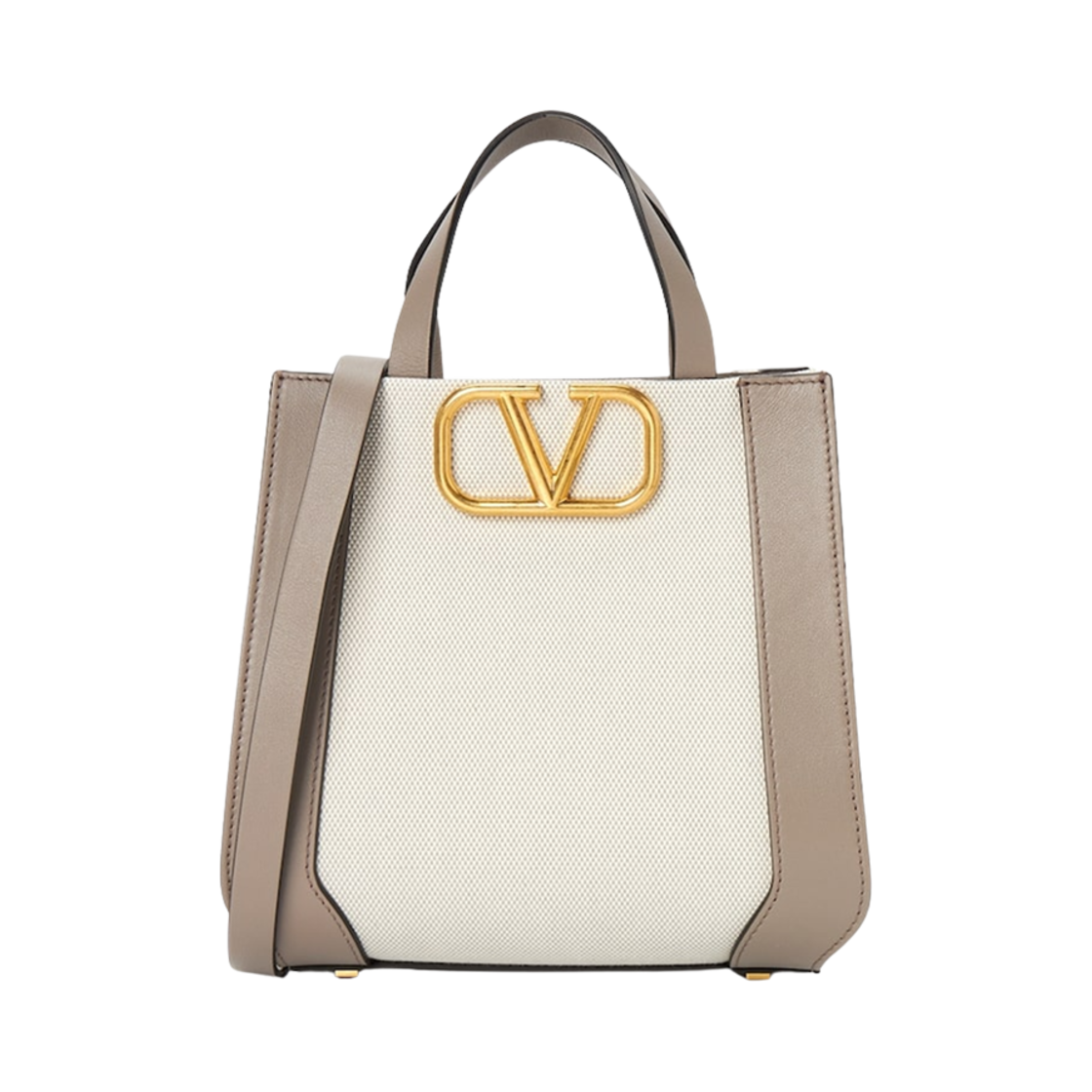 B0L73YJHMZS Valentino Vlogo Signature Tote Bag Grey Beige