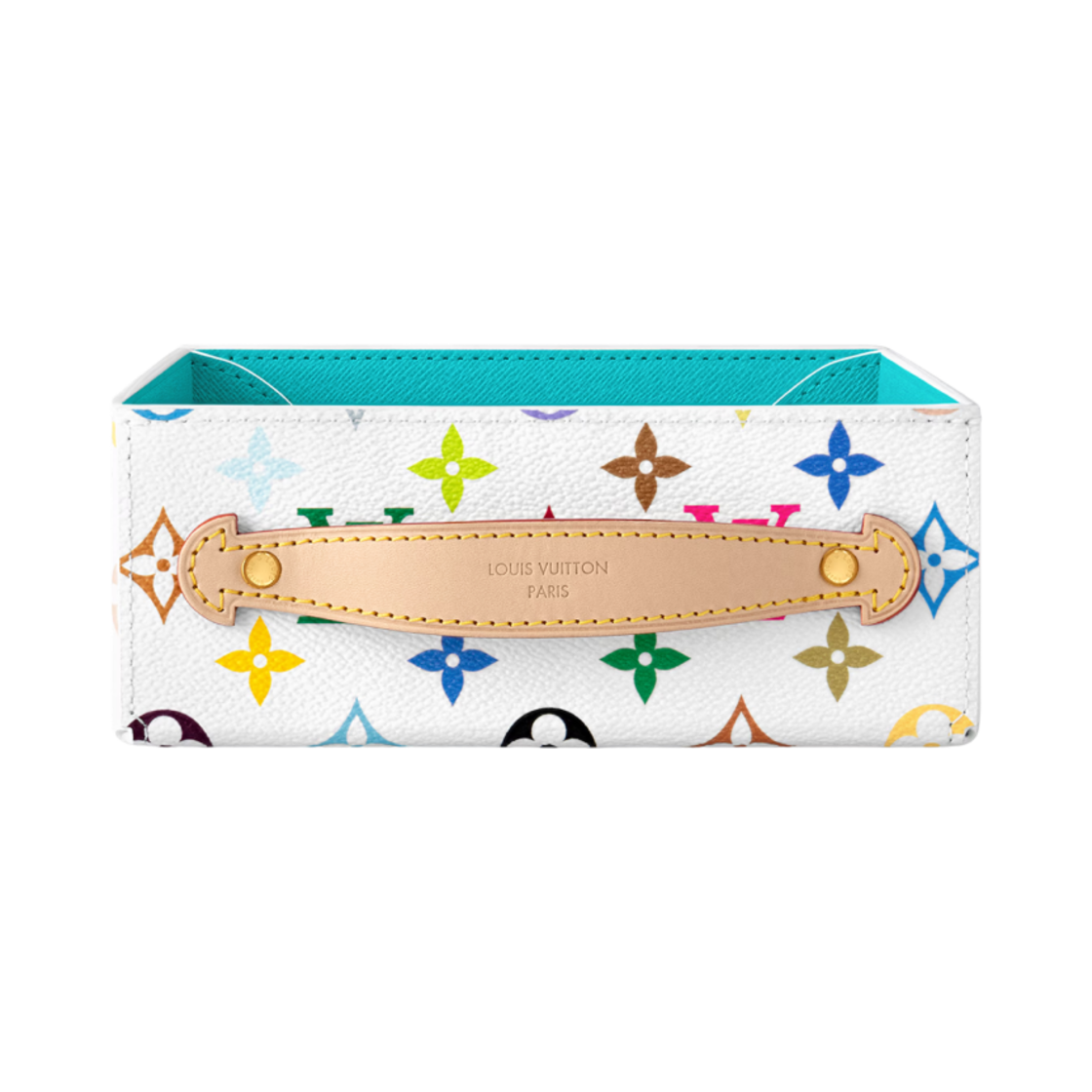 GI1308 Louis Vuitton x Murakami Takashi George Monogram Multicolor Desk Tray MM White