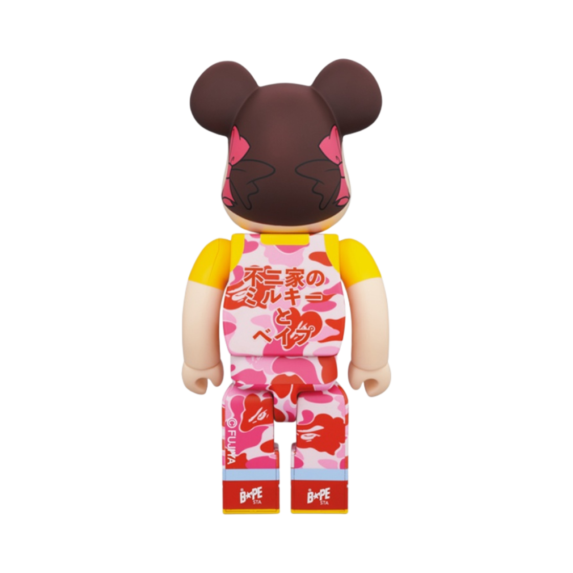 베어브릭 x 베이프 후지야 밀키 페코짱 핑크 100% & 400% 세트(Bearbrick x BAPE Fujiya Milky Peko-chan Pink 100% & 400% Set) - 4