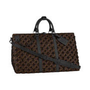 Louis Vuitton Keepall Triangle Bandouliere 50 Monogram Tuffetage Black