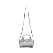 Matin Kim Glossy Logo Sporty Mini Duffel Bag Silver