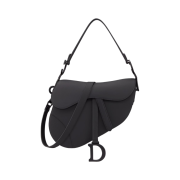 Dior Saddle Bag Strap Black Ultramatte Calfskin