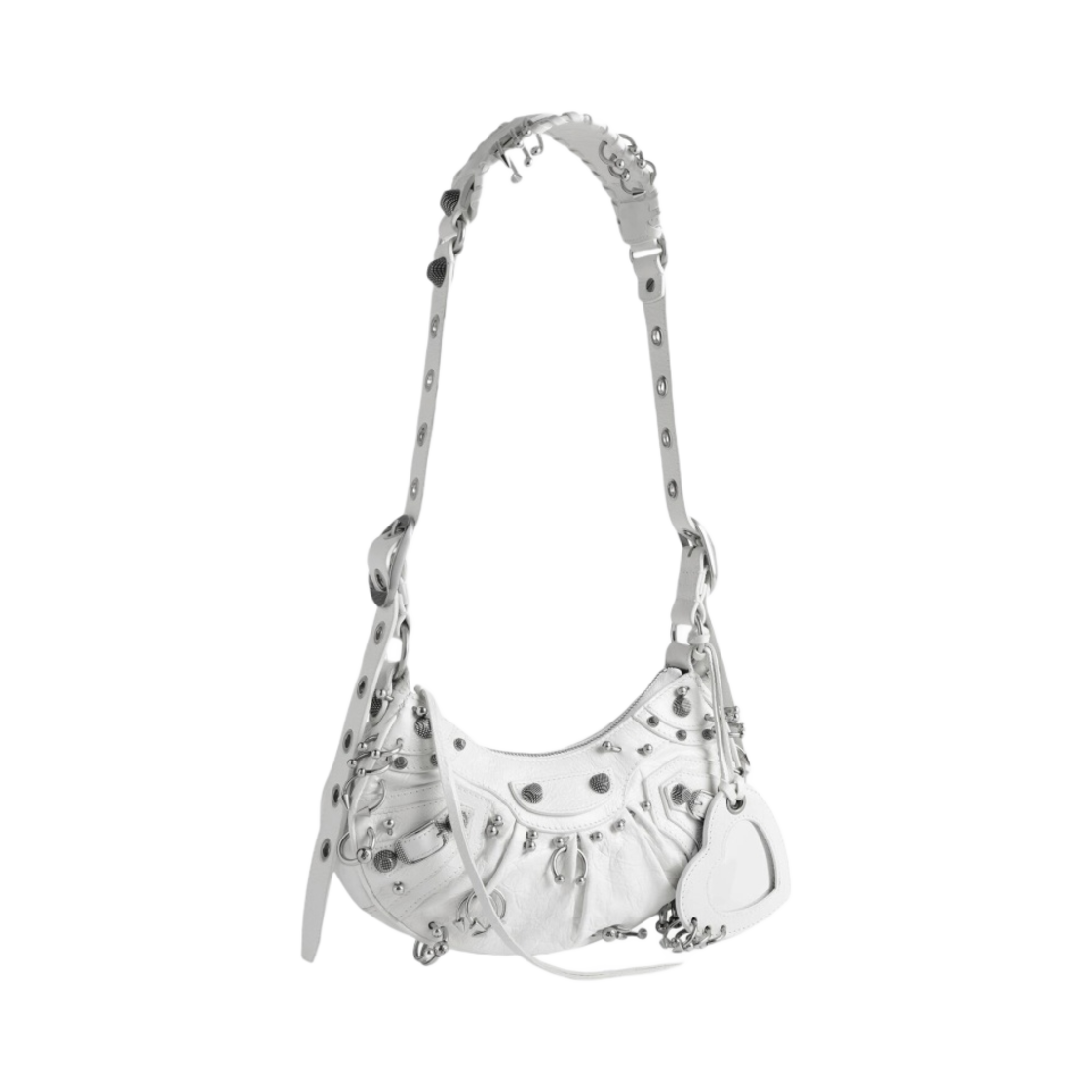 발렌시아가 르 카골 XS 숄더백 피어싱 옵틱 화이트(Balenciaga Le Cagole XS Shoulder Bag with Piercing Optic White) - 2