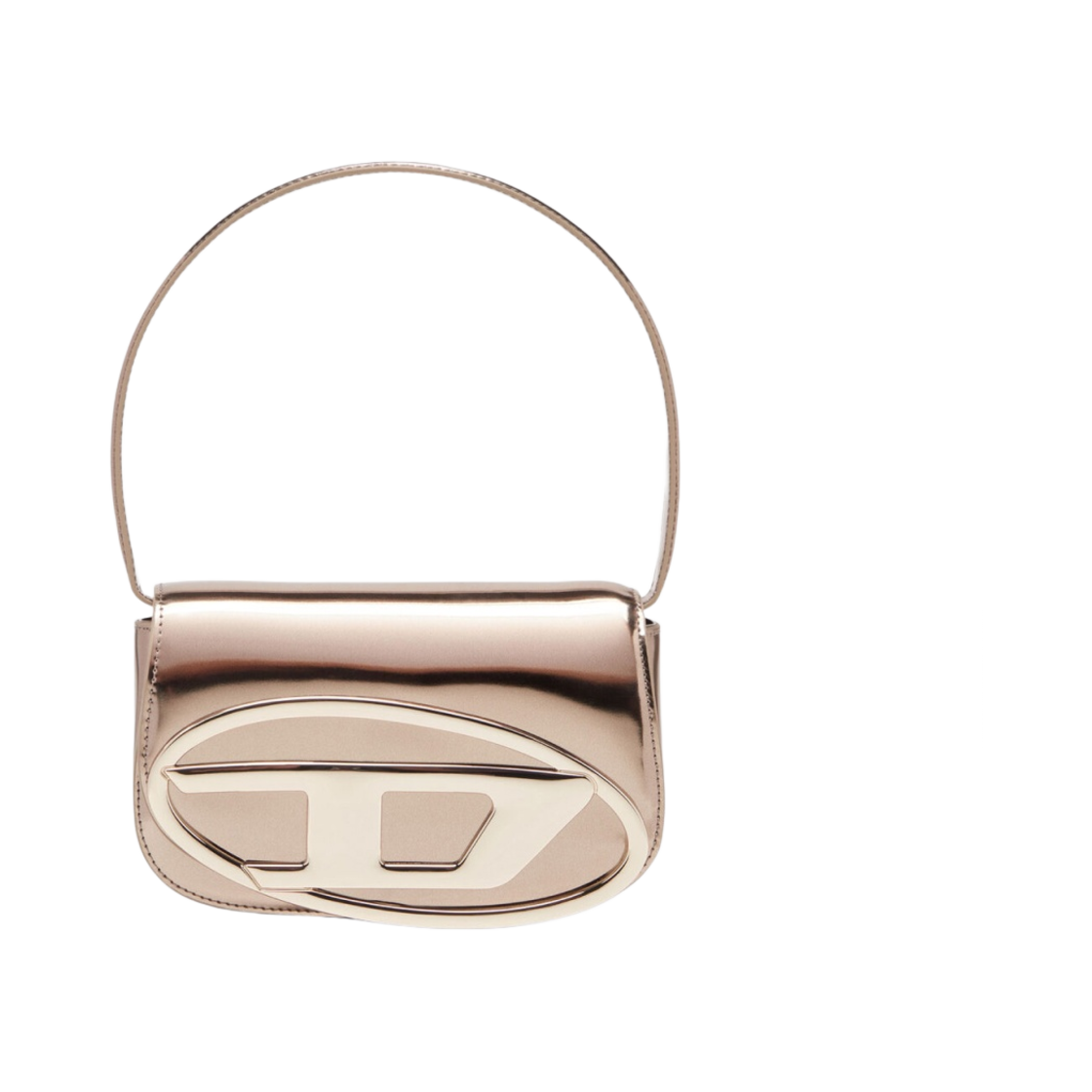디젤 1DR 숄더백 인 미러드 레더 브론즈(Diesel 1DR Shoulder Bag in Mirrored Leather Bronze)