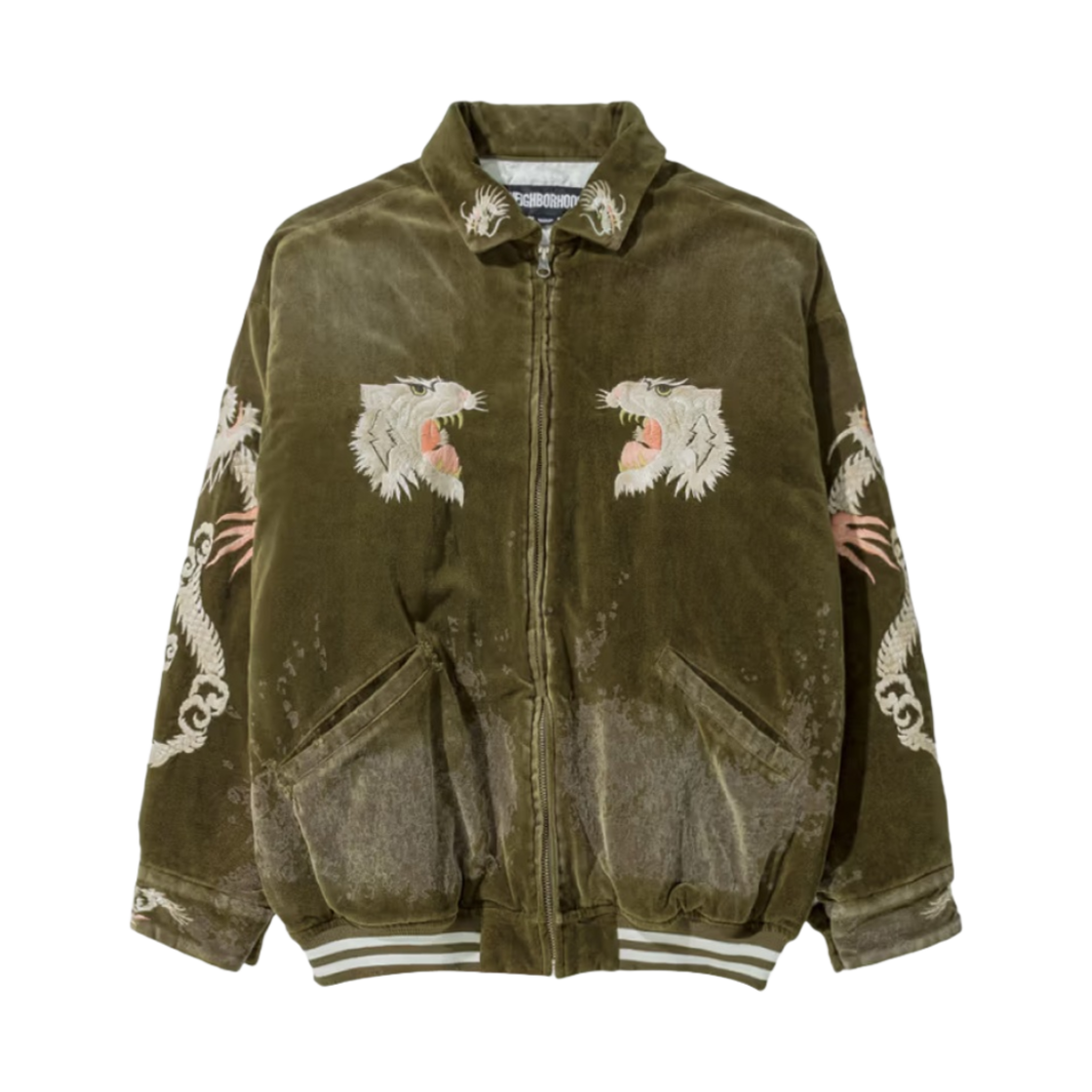 222YTNH-JKM04-Olive Neighborhood Savage Souvenir JK CO Jacket Olive