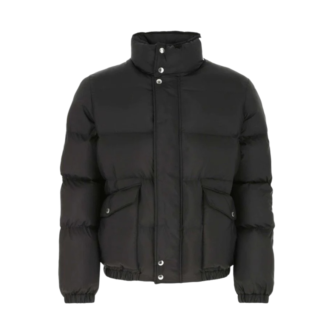 659318QTR301080 Alexander Mcqueen Neck Grafitti Logo Puffer Jacket Black