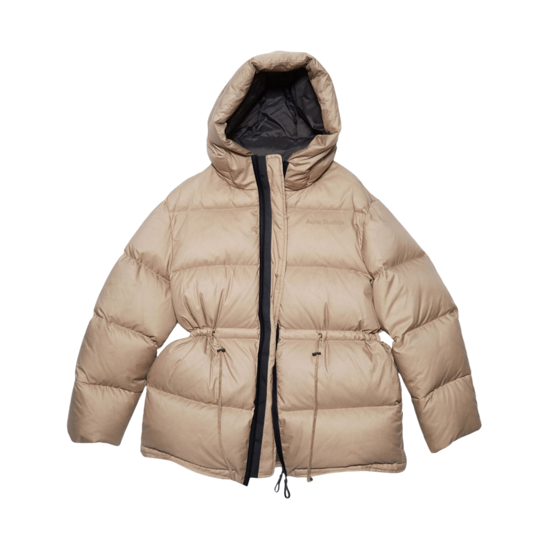 A90471-ADY (W) Acne Studios Hooded Puffer Jacket Mushroom Beige