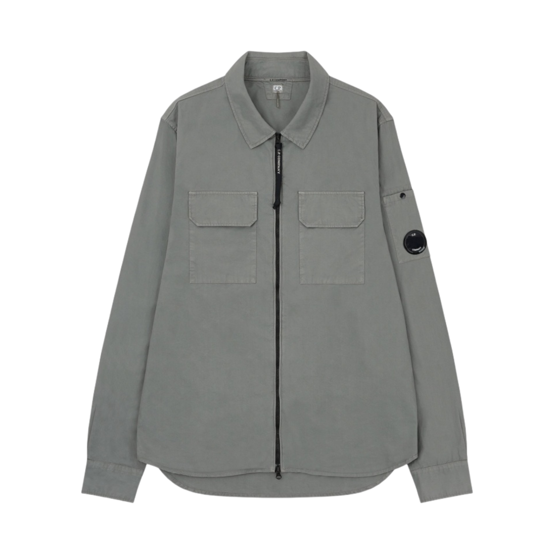 C.P. 컴퍼니 개버딘 지퍼 오버셔츠 그레이 - 21FW